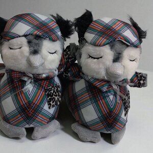 NEW!!! AERIE GREY COZY PLAID OWL CRITTER SLIPPERS - SIZE M